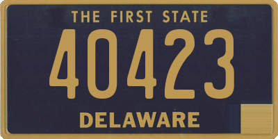 DE license plate 40423