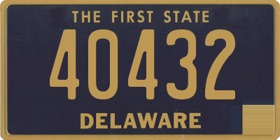DE license plate 40432