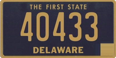 DE license plate 40433