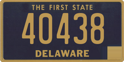 DE license plate 40438