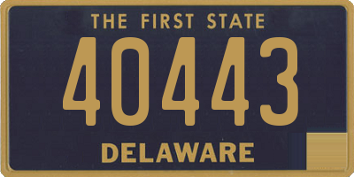 DE license plate 40443