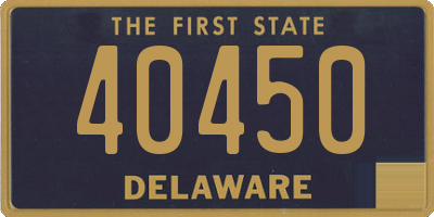 DE license plate 40450