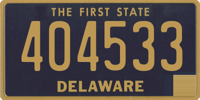 DE license plate 404533