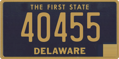 DE license plate 40455