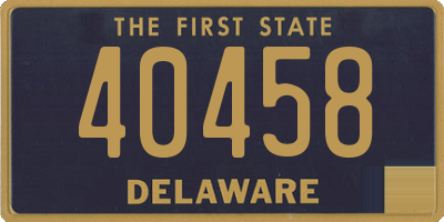 DE license plate 40458