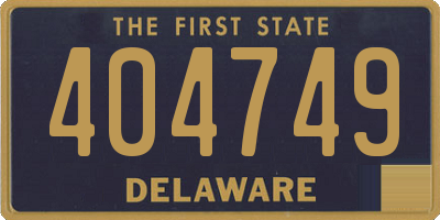 DE license plate 404749