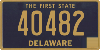 DE license plate 40482