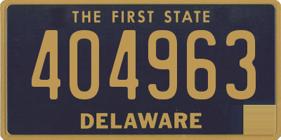 DE license plate 404963