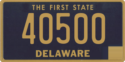 DE license plate 40500