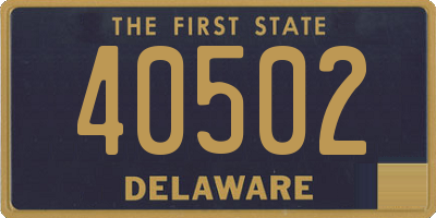 DE license plate 40502