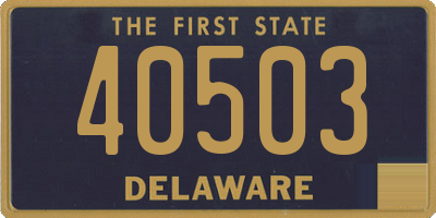 DE license plate 40503