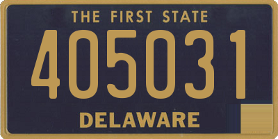 DE license plate 405031