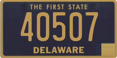 DE license plate 40507