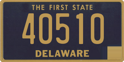 DE license plate 40510