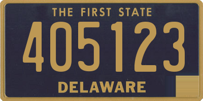 DE license plate 405123