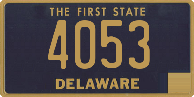 DE license plate 4053