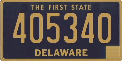 DE license plate 405340