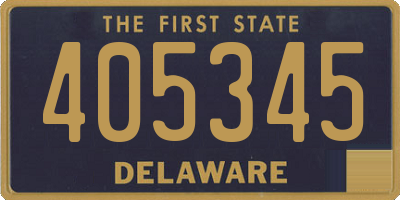 DE license plate 405345