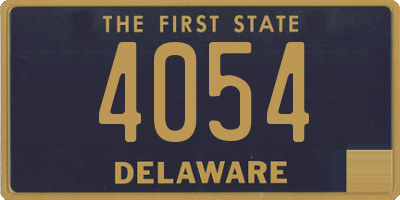DE license plate 4054