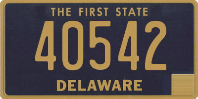 DE license plate 40542