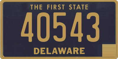 DE license plate 40543