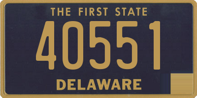 DE license plate 40551