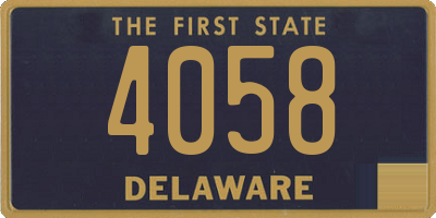 DE license plate 4058