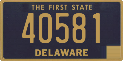 DE license plate 40581