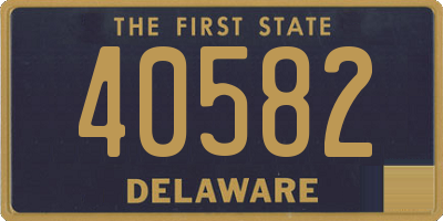 DE license plate 40582