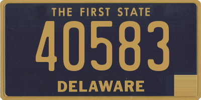 DE license plate 40583