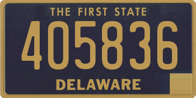 DE license plate 405836