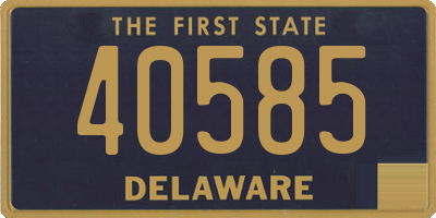 DE license plate 40585