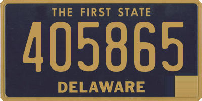 DE license plate 405865