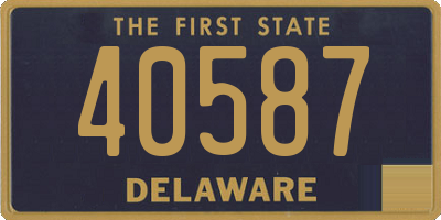 DE license plate 40587