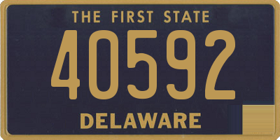 DE license plate 40592