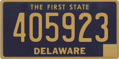 DE license plate 405923