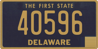 DE license plate 40596