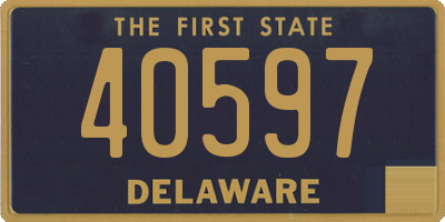 DE license plate 40597