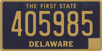 DE license plate 405985