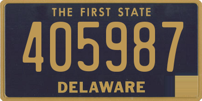 DE license plate 405987