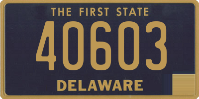 DE license plate 40603