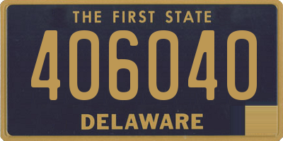 DE license plate 406040