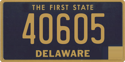 DE license plate 40605