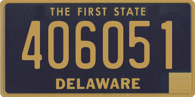 DE license plate 406051