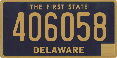 DE license plate 406058