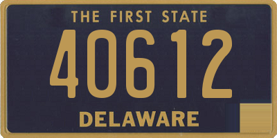 DE license plate 40612