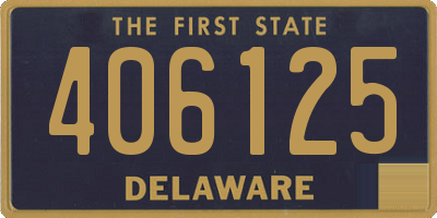 DE license plate 406125