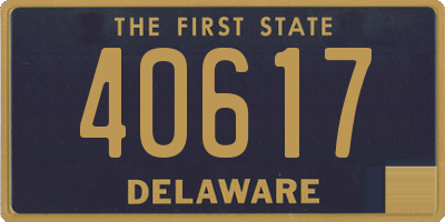 DE license plate 40617