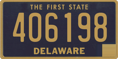 DE license plate 406198