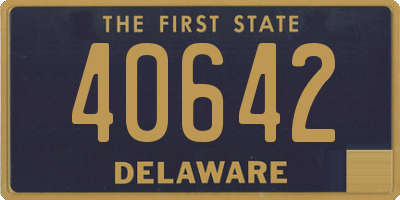 DE license plate 40642